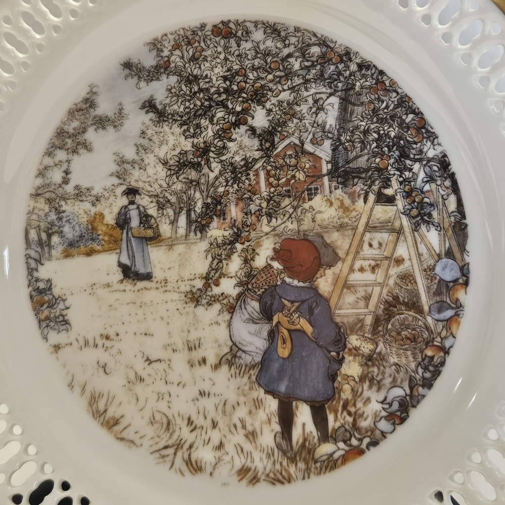 "Apple Picking" B&G Porcelain Collectors Plate